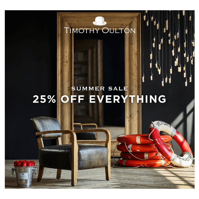 Timothy Oulton Sale 25% off everything